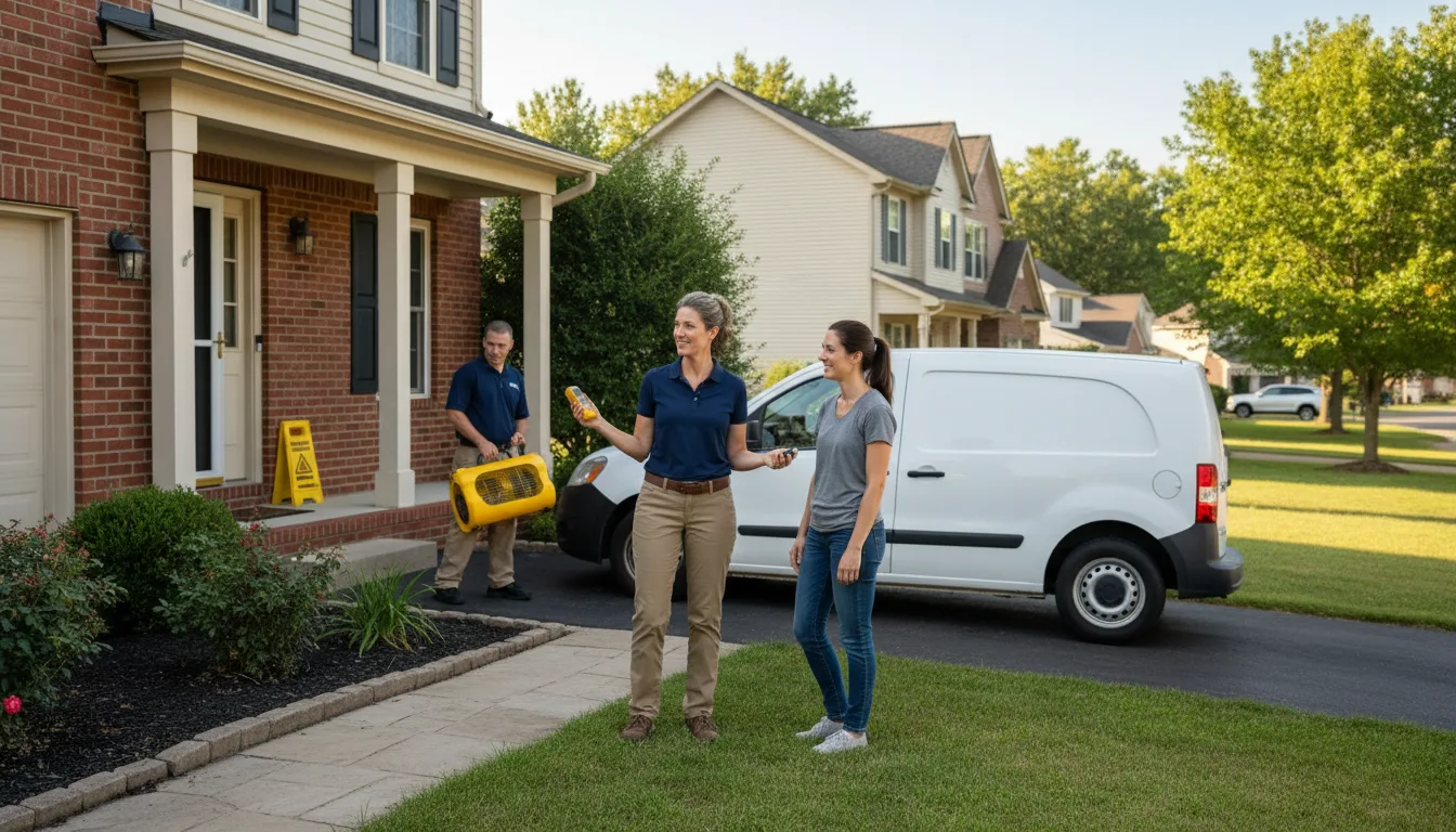 Water restoration image for Dehumidification And Cleanup Services in Alamance, NC